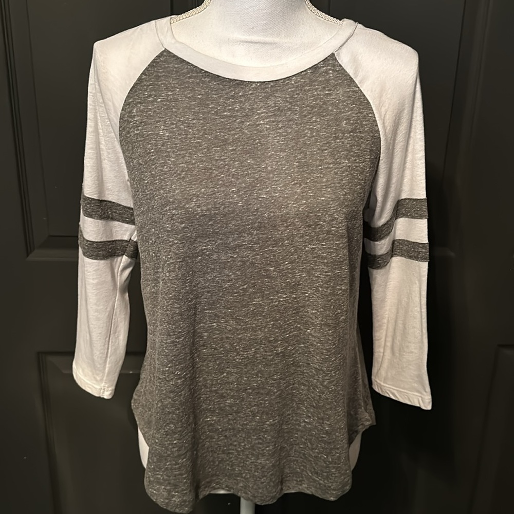 White and Grey Longsleeve T-shirt